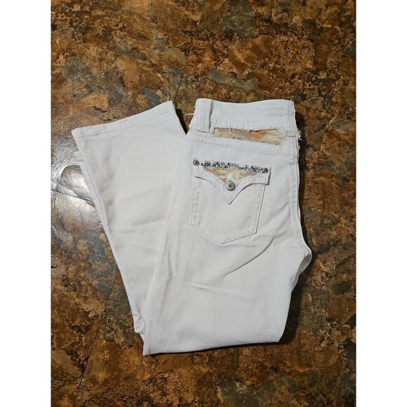 miss me capri size 29 Oyster Color Distressed Camo Bling (J6) - Picture 4 of 11